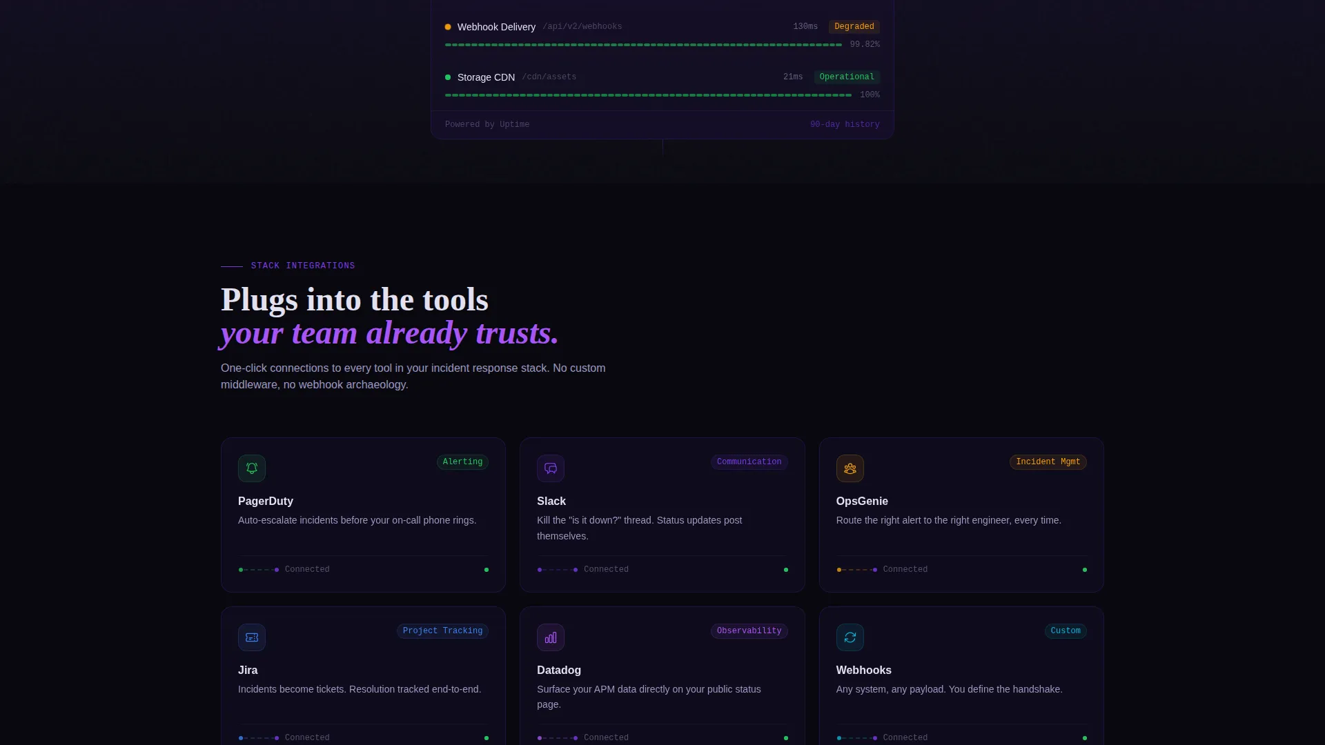Status & Monitoring Professional Website Template