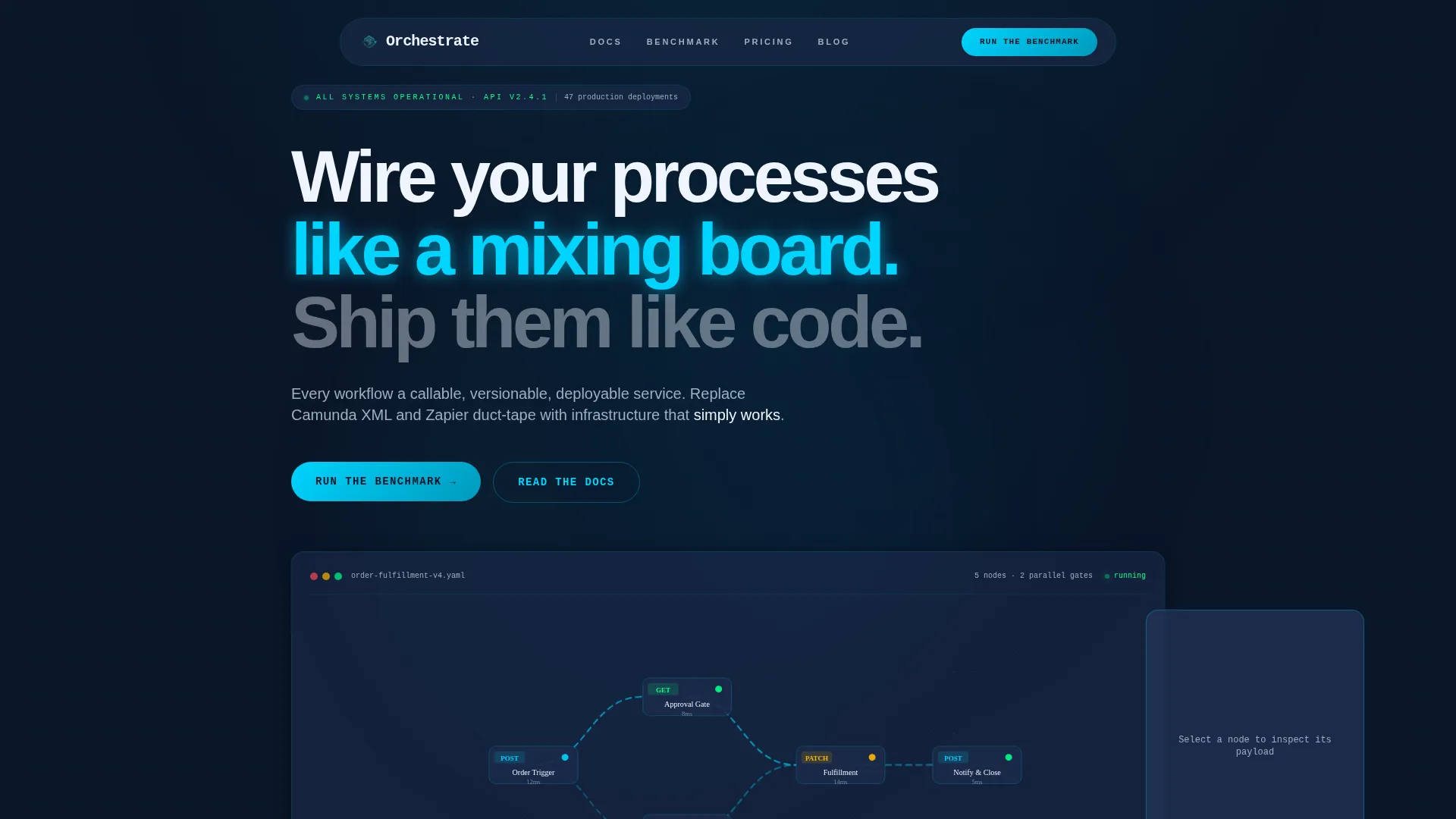 API-First BPM Landing Page Template