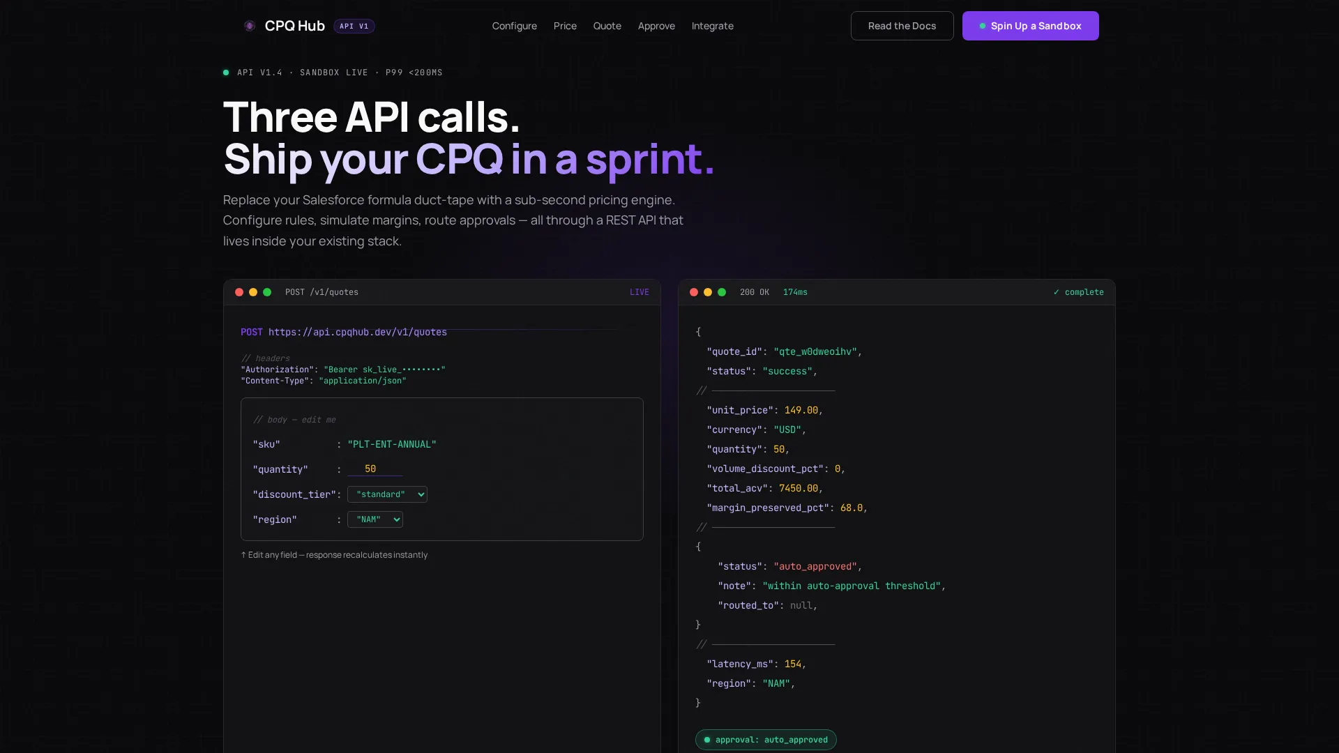 API-First Enterprise Software Pricing Website Template