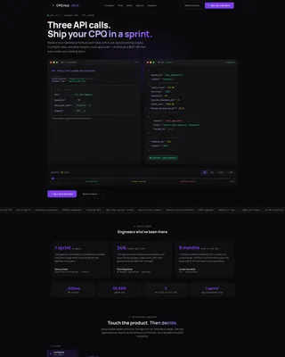 API-First Enterprise Software Pricing Website Template