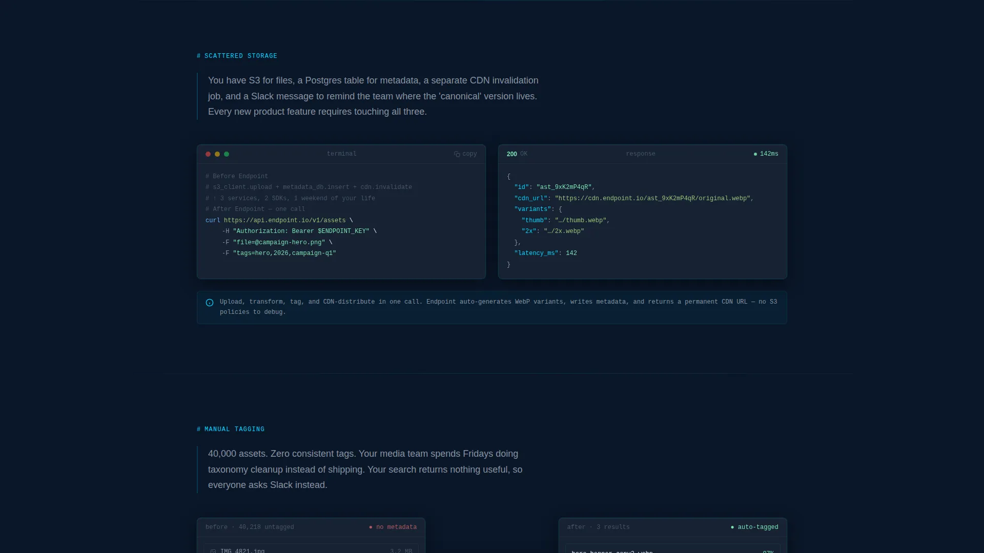 API-First DAM Landing Page Template