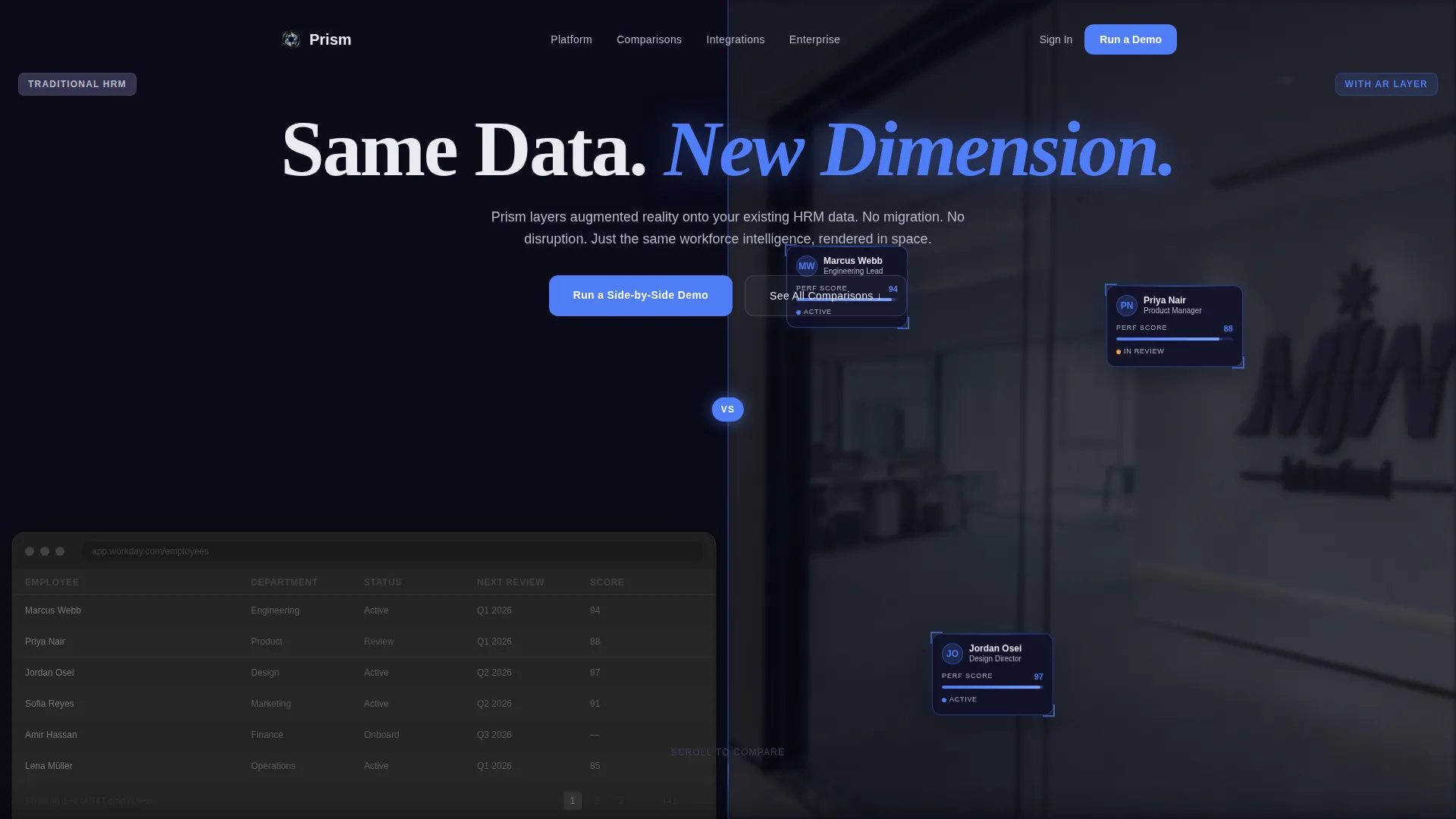 AR-Enhanced HRM Landing Page Template