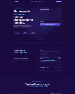AR-Enhanced Enterprise Software Cost Calculator Website Template