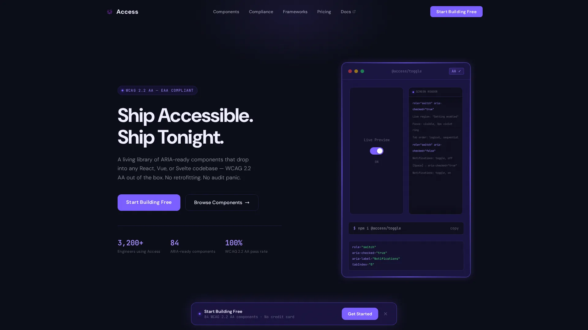 Design System & Component Library Professional Website Template