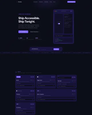 Design System & Component Library Professional Website Template