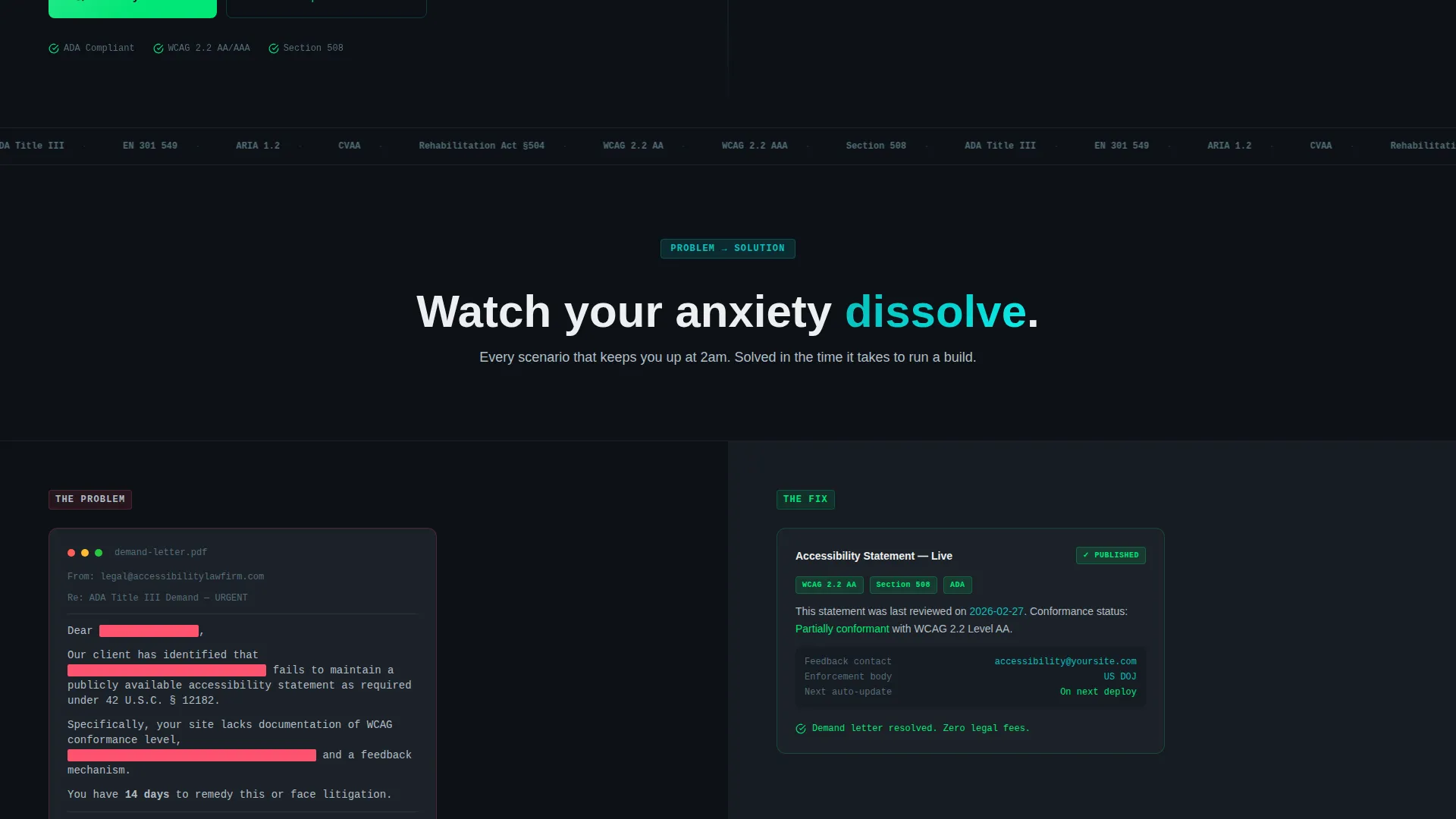 Accessibility Statement Landing Page Template