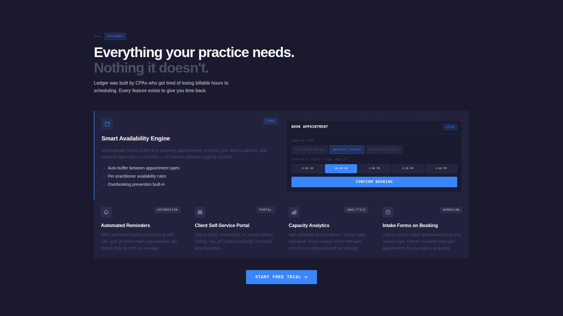 Accounting Booking System Landing Page Template