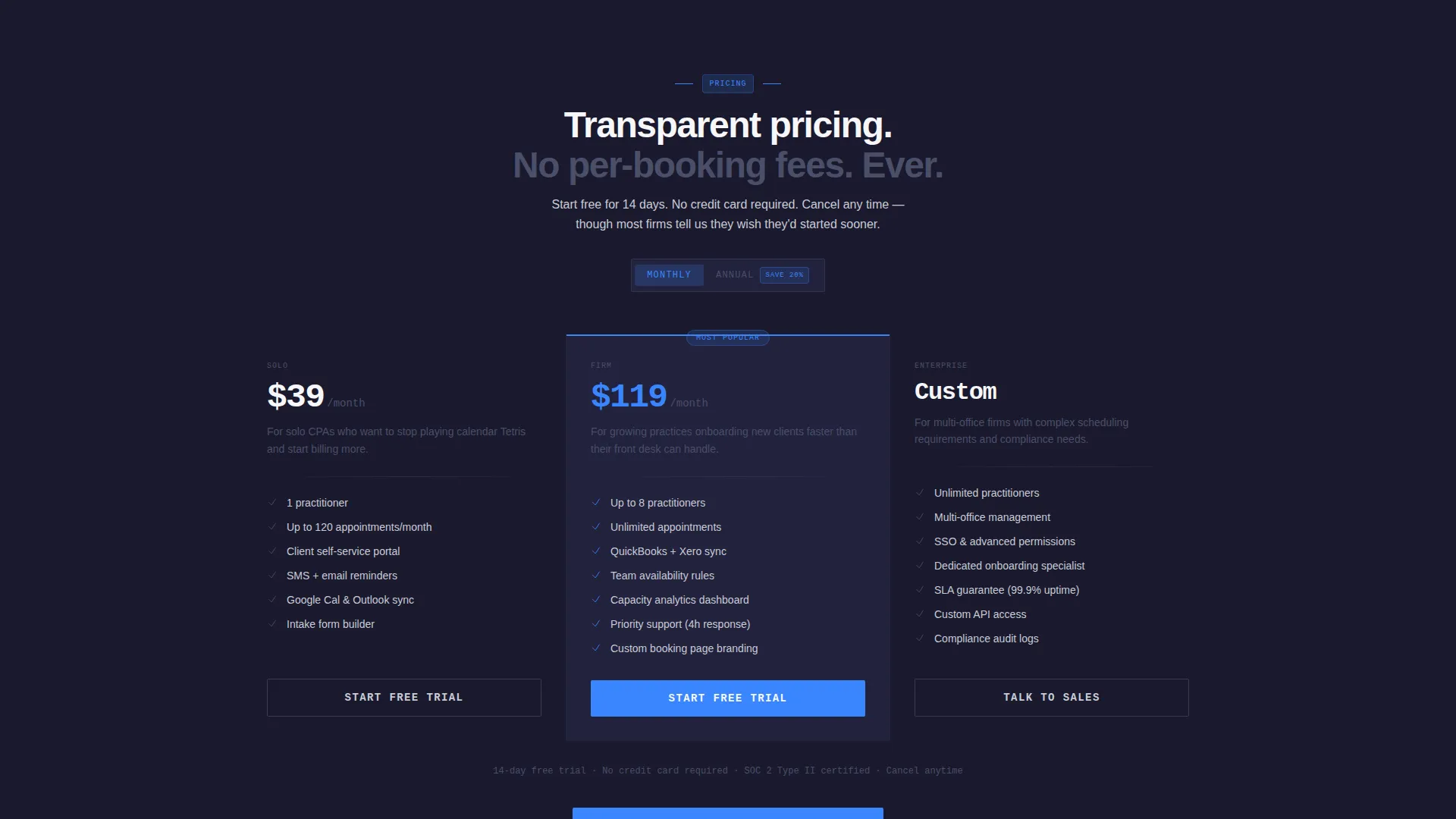 Accounting Booking System Landing Page Template