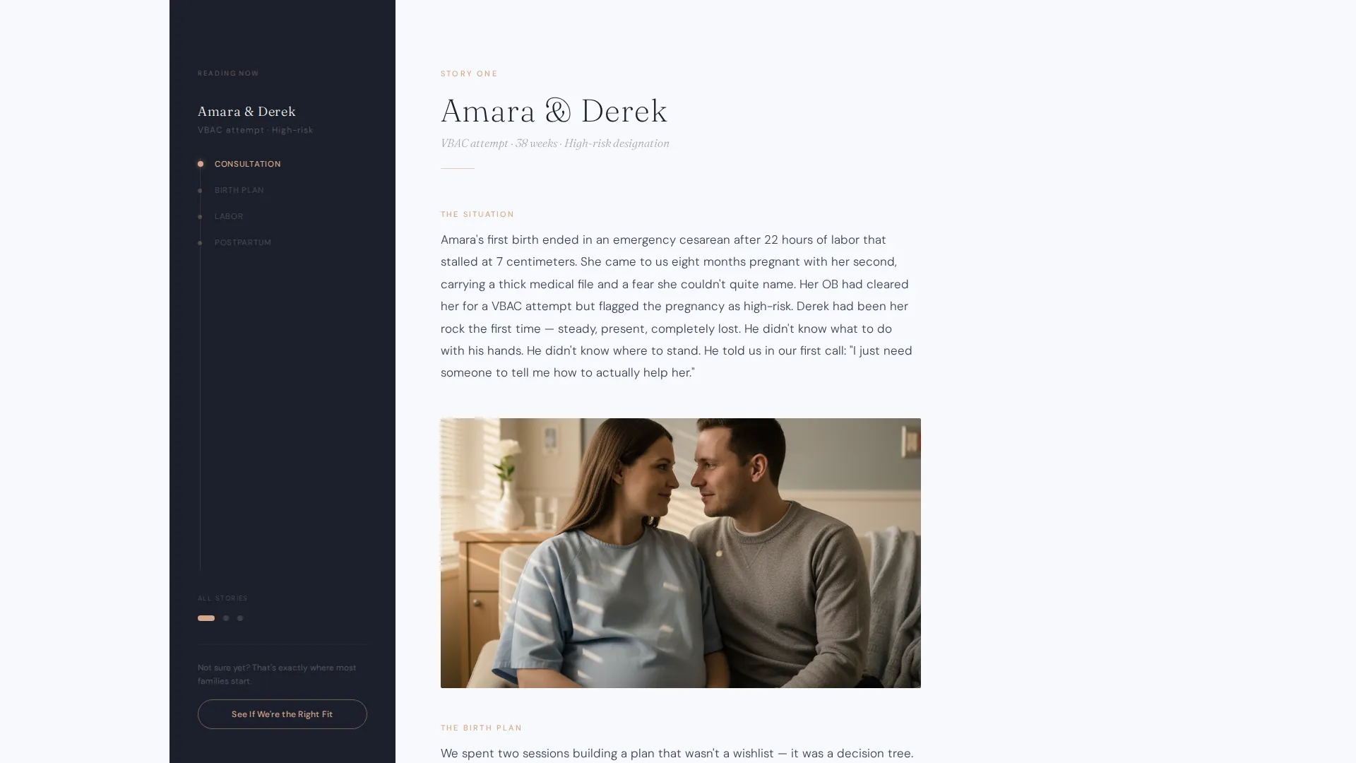 Doula Testimonials Landing Page Template