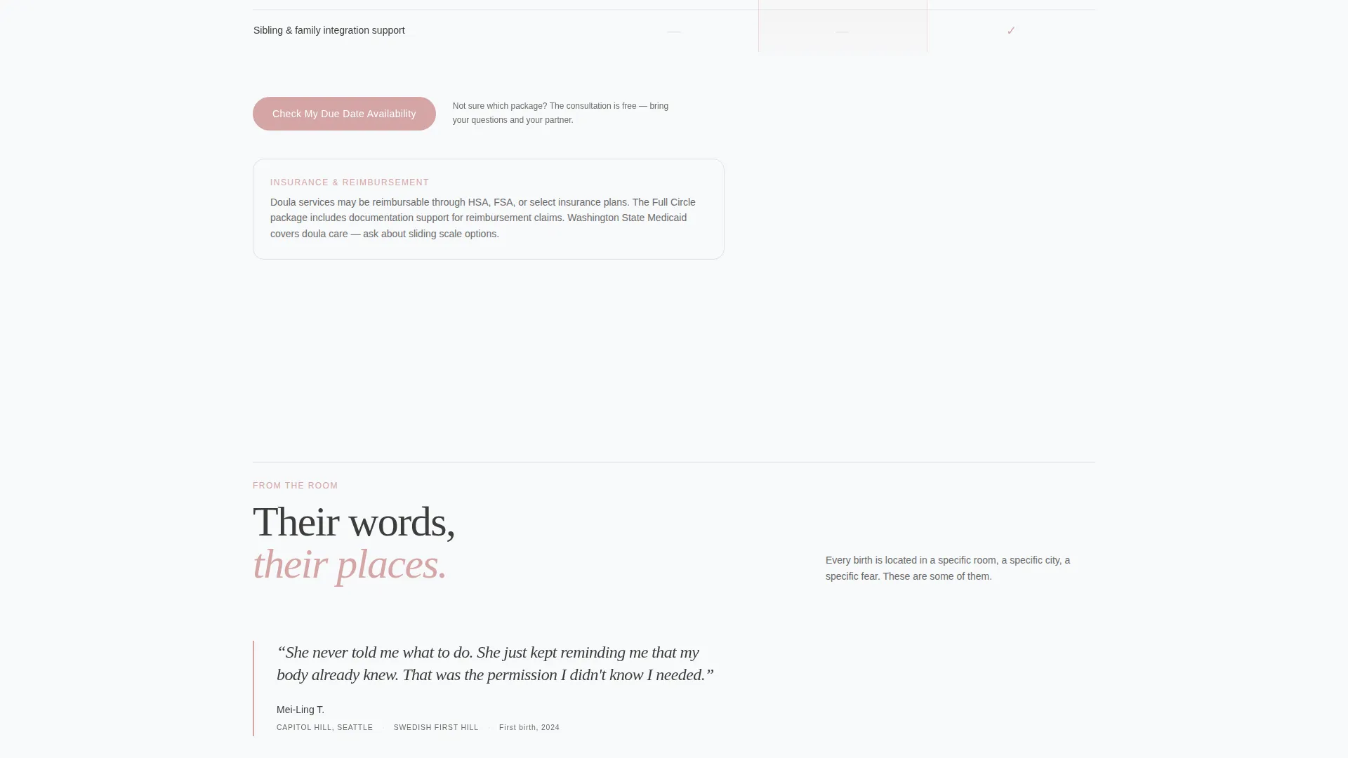 Editorial Doula Landing Page Template
