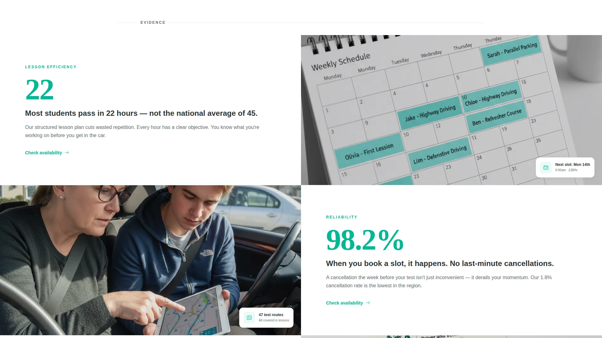 Driving Instructor Booking Landing Page Template