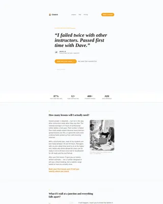 Driving Instructor Landing Page Template