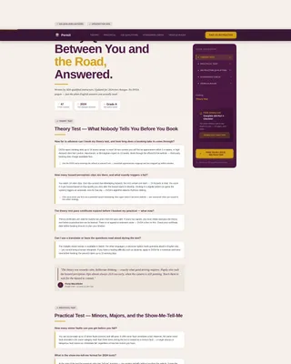 Driving Instructor FAQ & Resource Landing Page