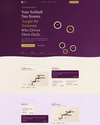 Driving Instructor Service Area Landing Page Template