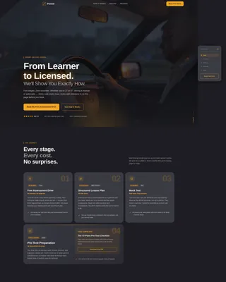 Driving School Lead Generation Landing Page Template