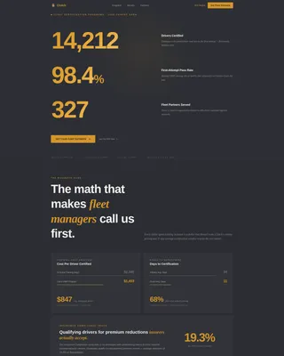 Driving School Free Estimate Landing Page Template