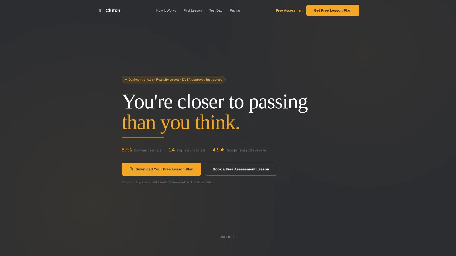 Driving School Landing Page Template for Google Ads