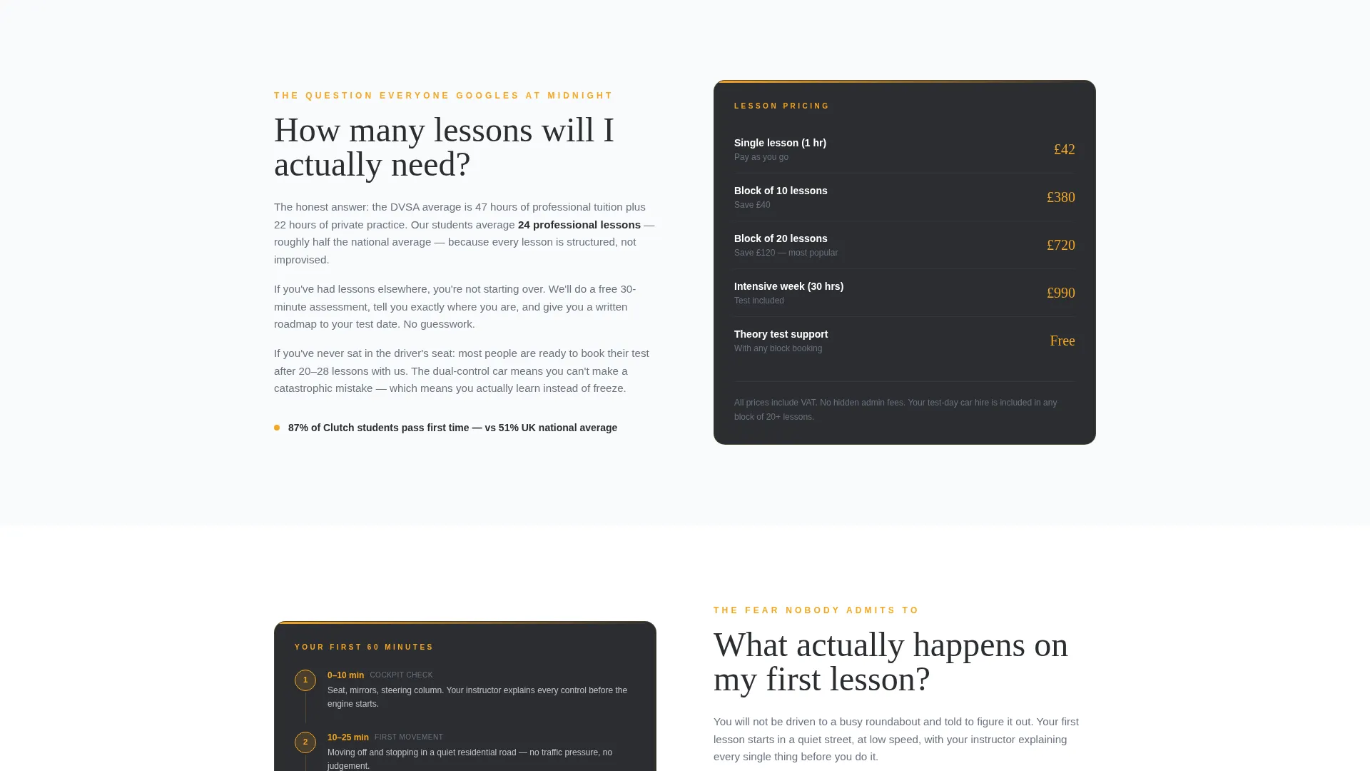 Driving School Landing Page Template for Google Ads