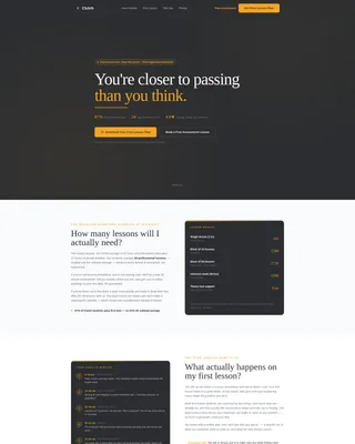 Driving School Landing Page Template for Google Ads