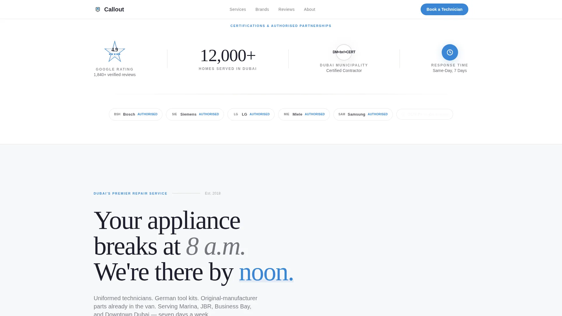 Trusted Appliancerepair | Free Website Template | Rocket