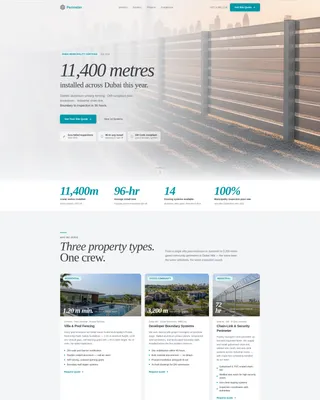 Precision Fencing | Free Website Template | Rocket
