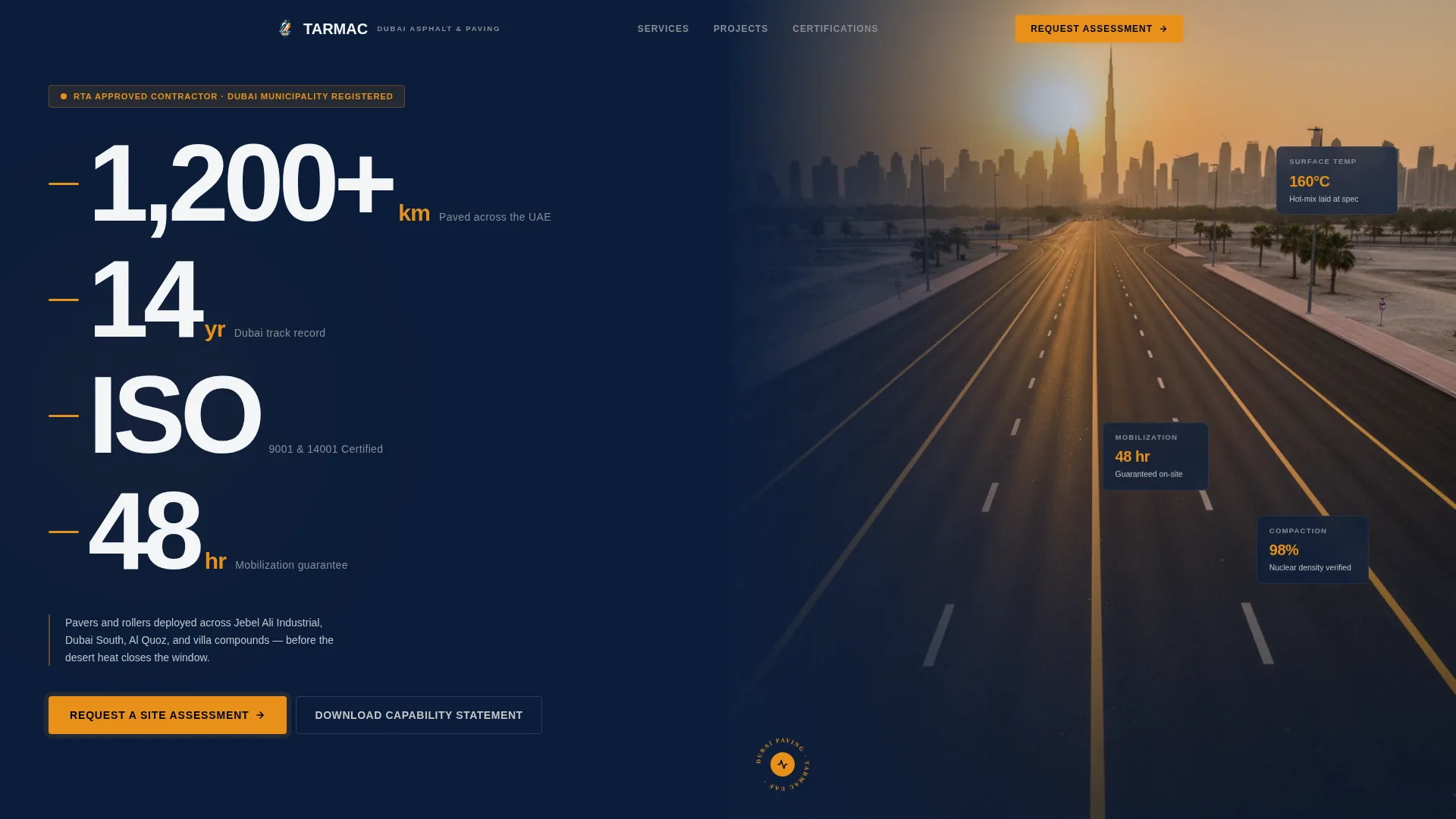 Precision Asphalt | Free Website Template | Rocket