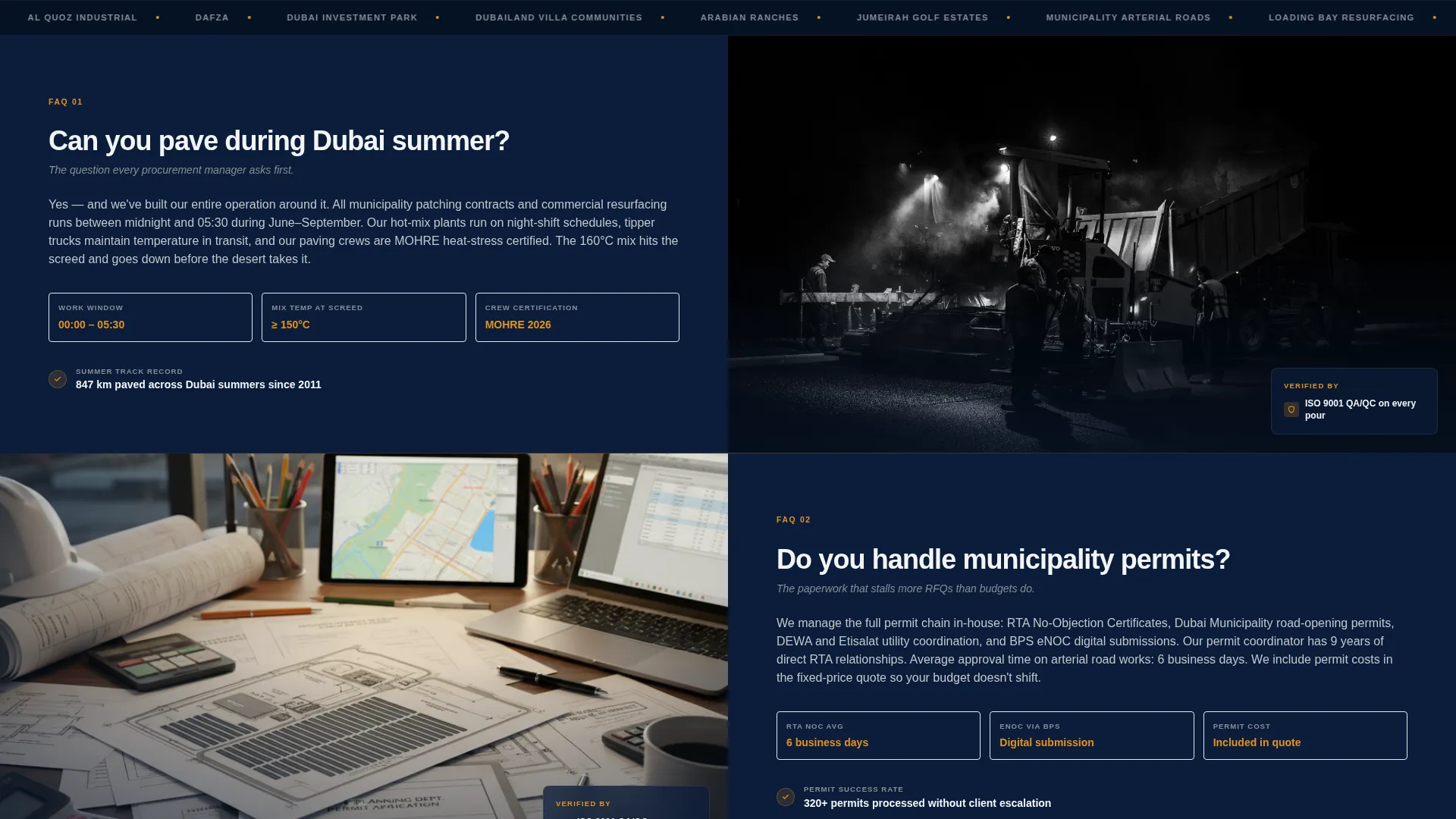 Precision Asphalt | Free Website Template | Rocket