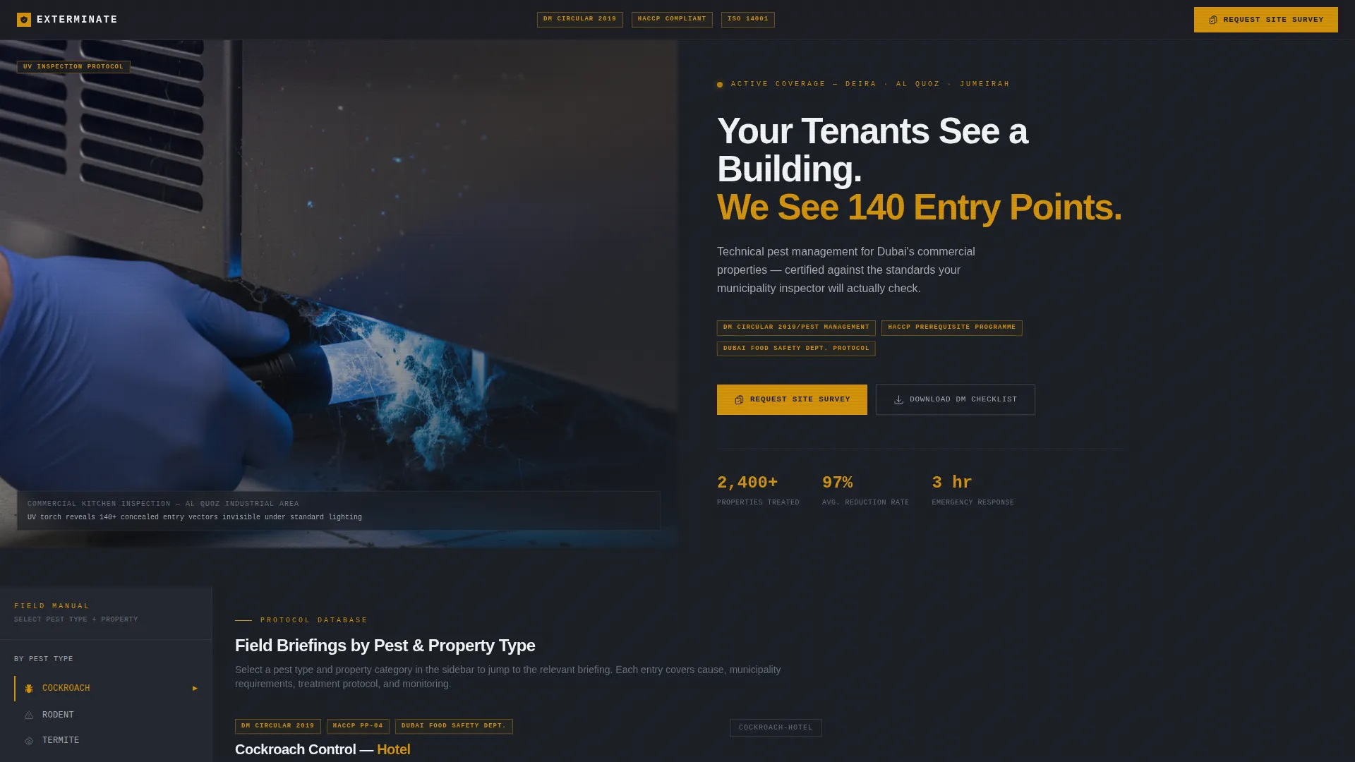 Clinical Pestcontrol | Free Website Template | Rocket