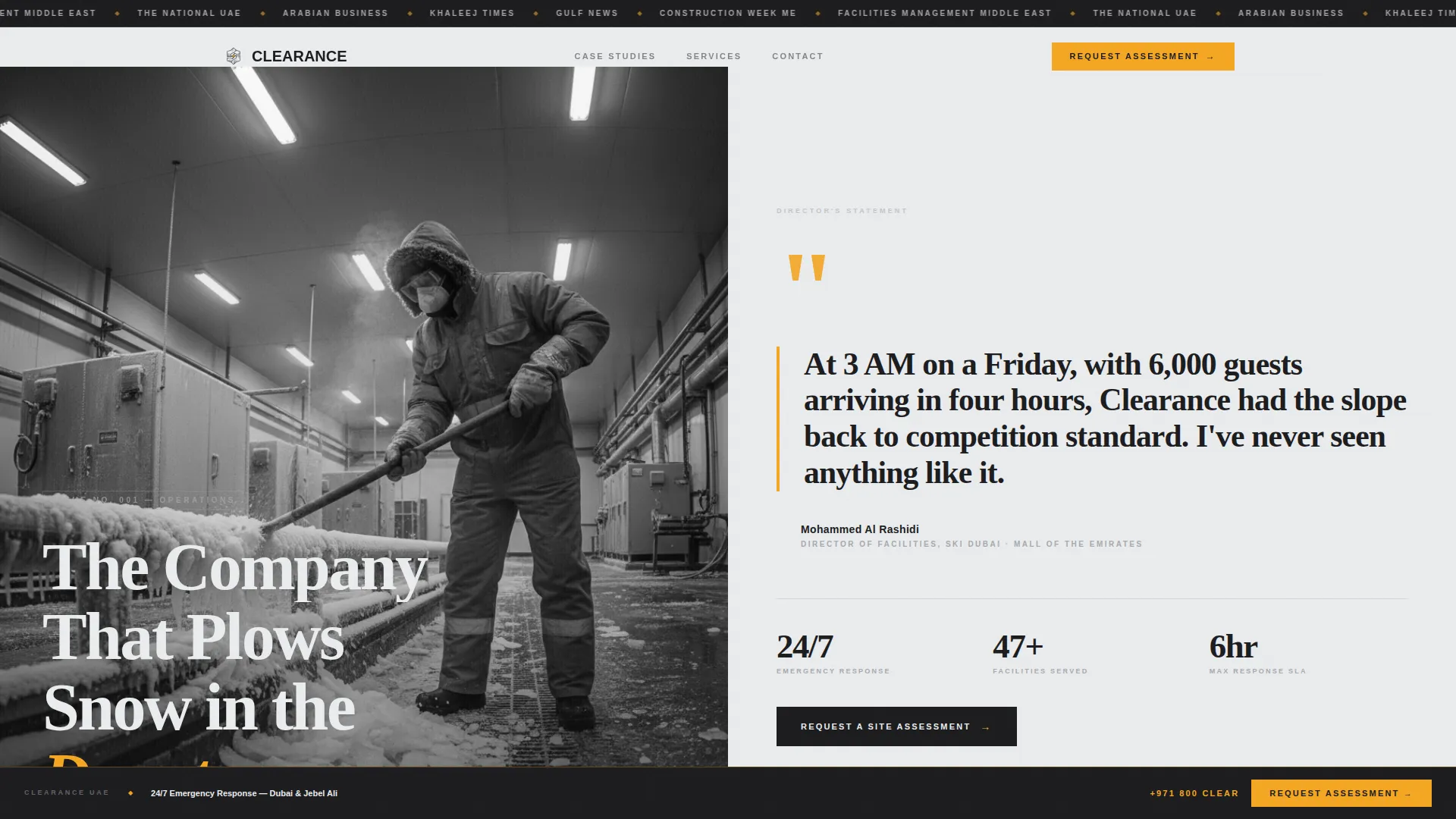 Precision Snowremoval | Free Website Template | Rocket