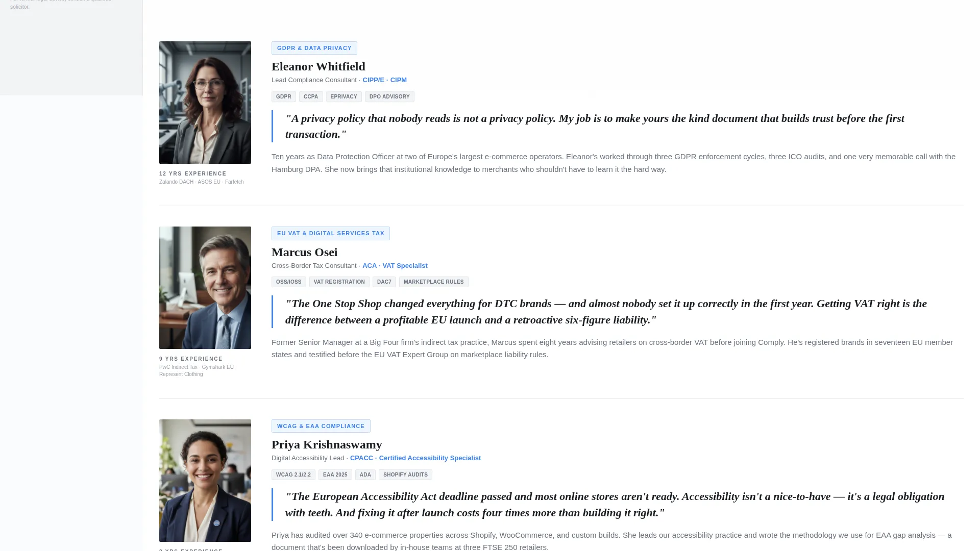 E-Commerce Consulting Booking Website Template