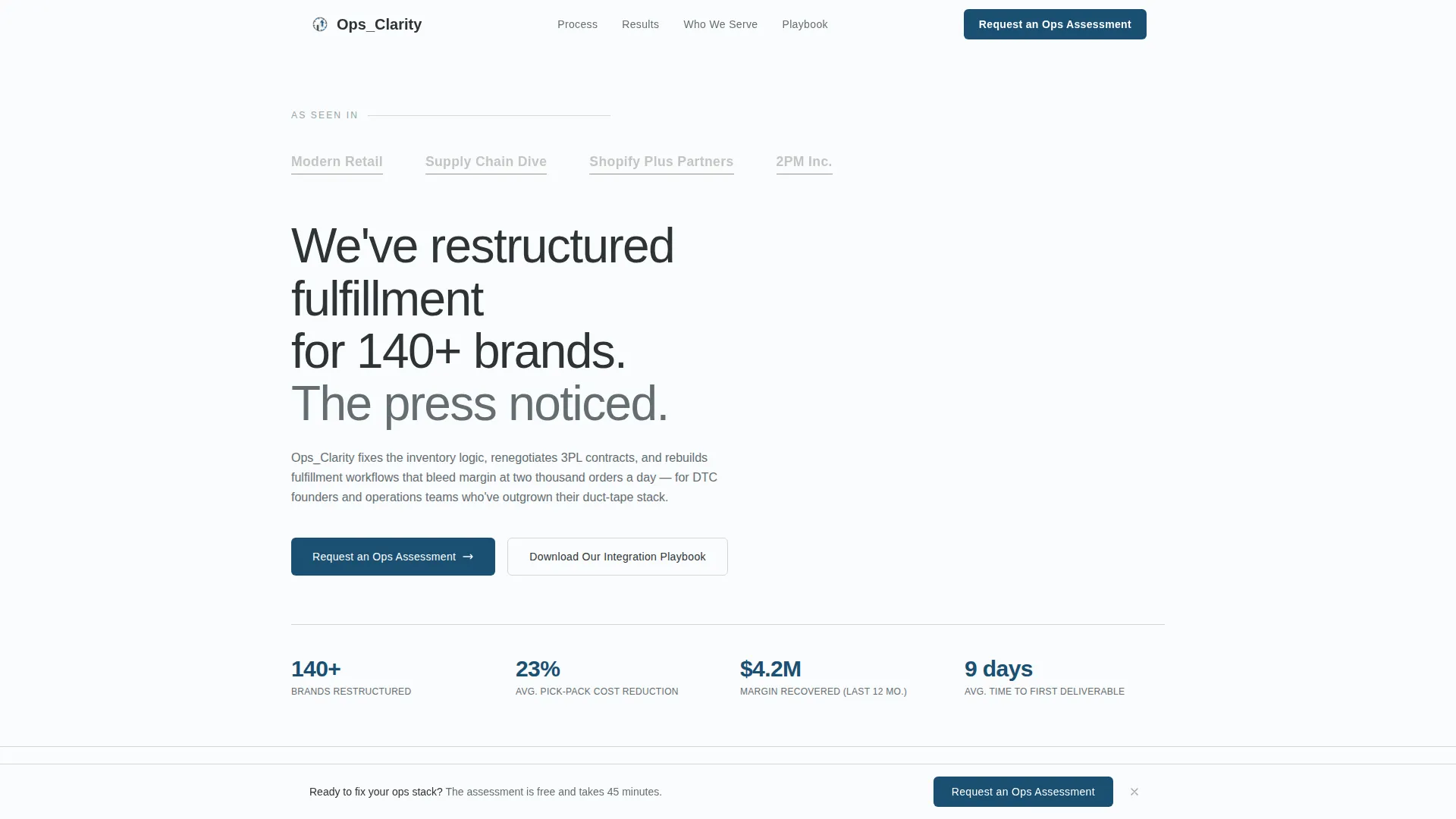 E-Commerce Consulting Professional Website Template