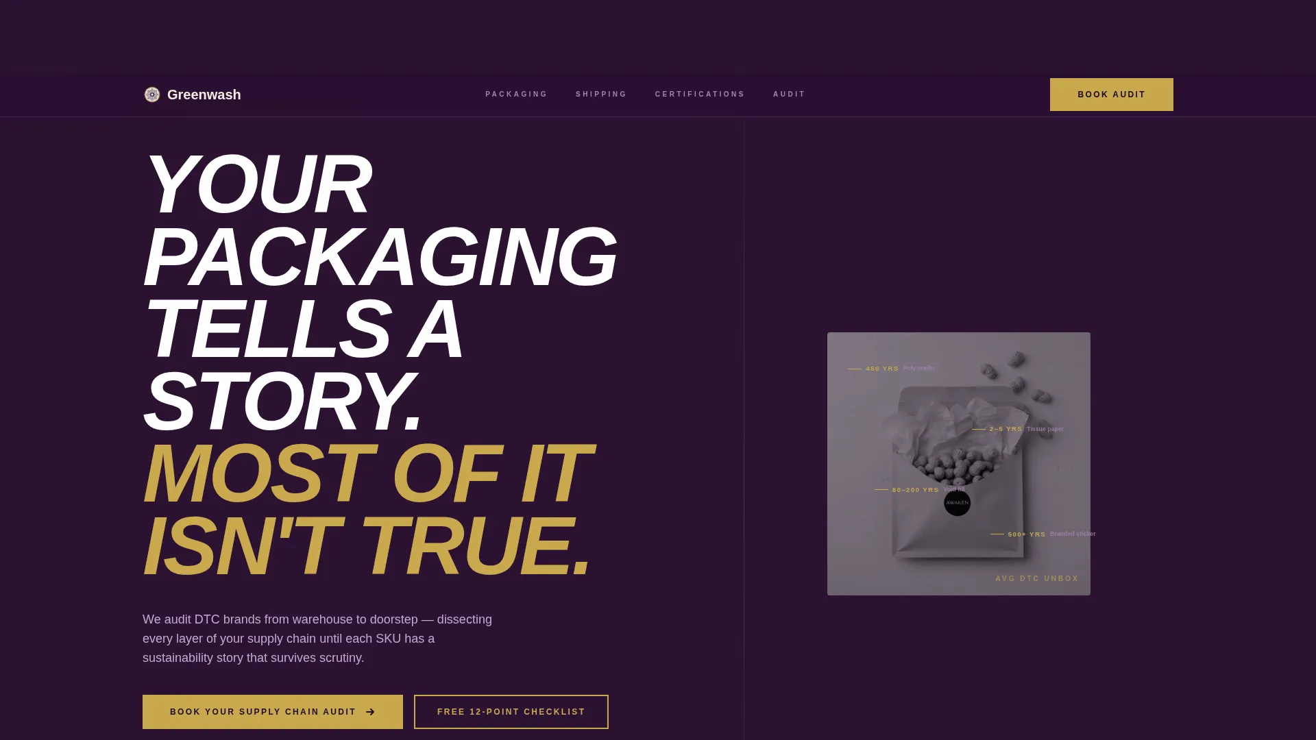 E-Commerce Sustainability Consultant Landing Page
