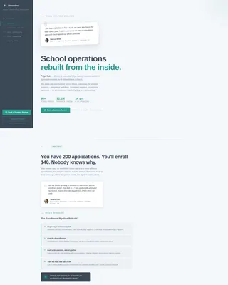 Education Operations Consultant Landing Page