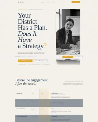 Education Strategy Consultant Landing Page Template