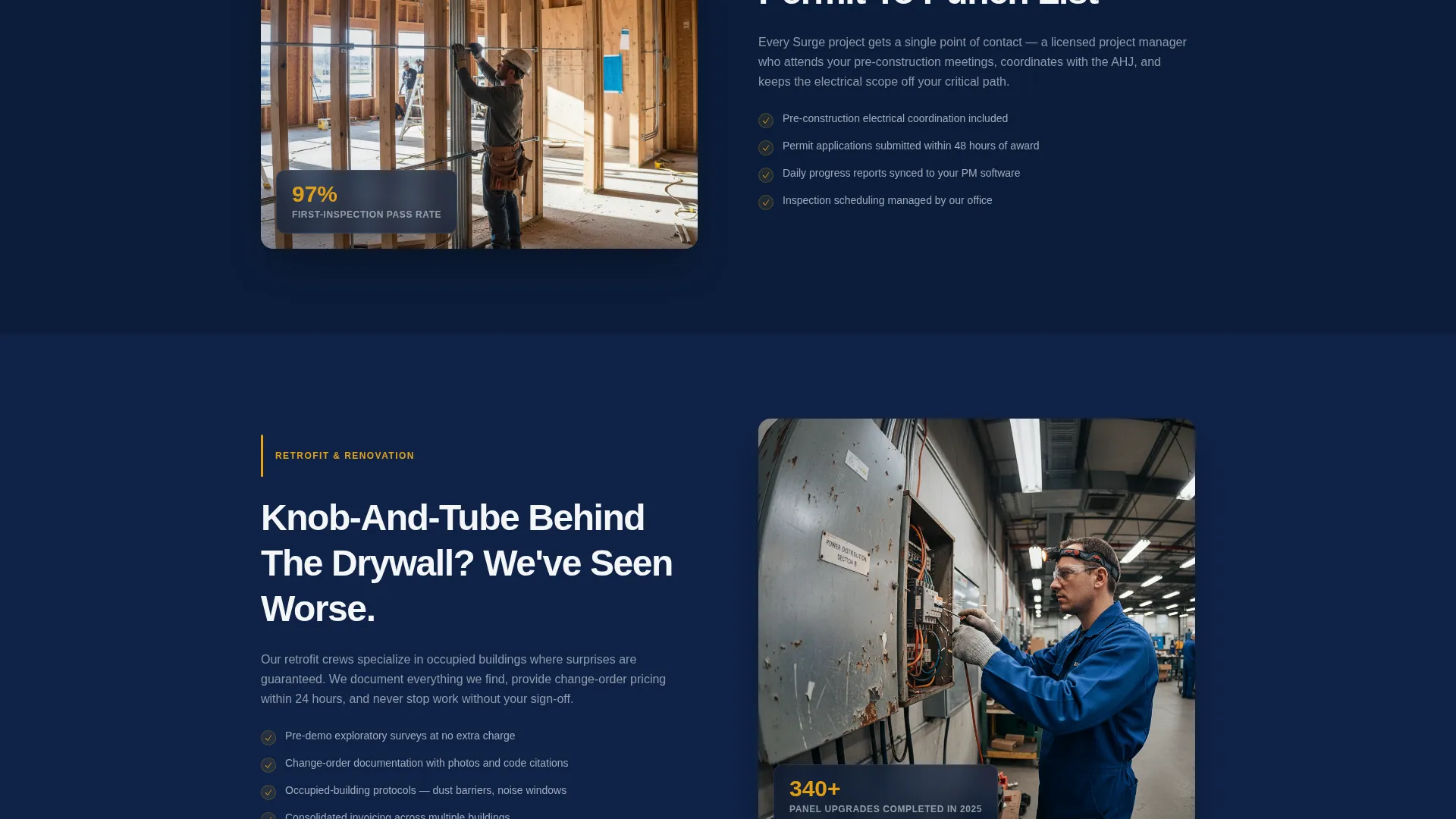 Electrician Free Estimate Landing Page Template