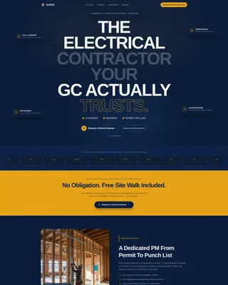 Electrician Free Estimate Landing Page Template