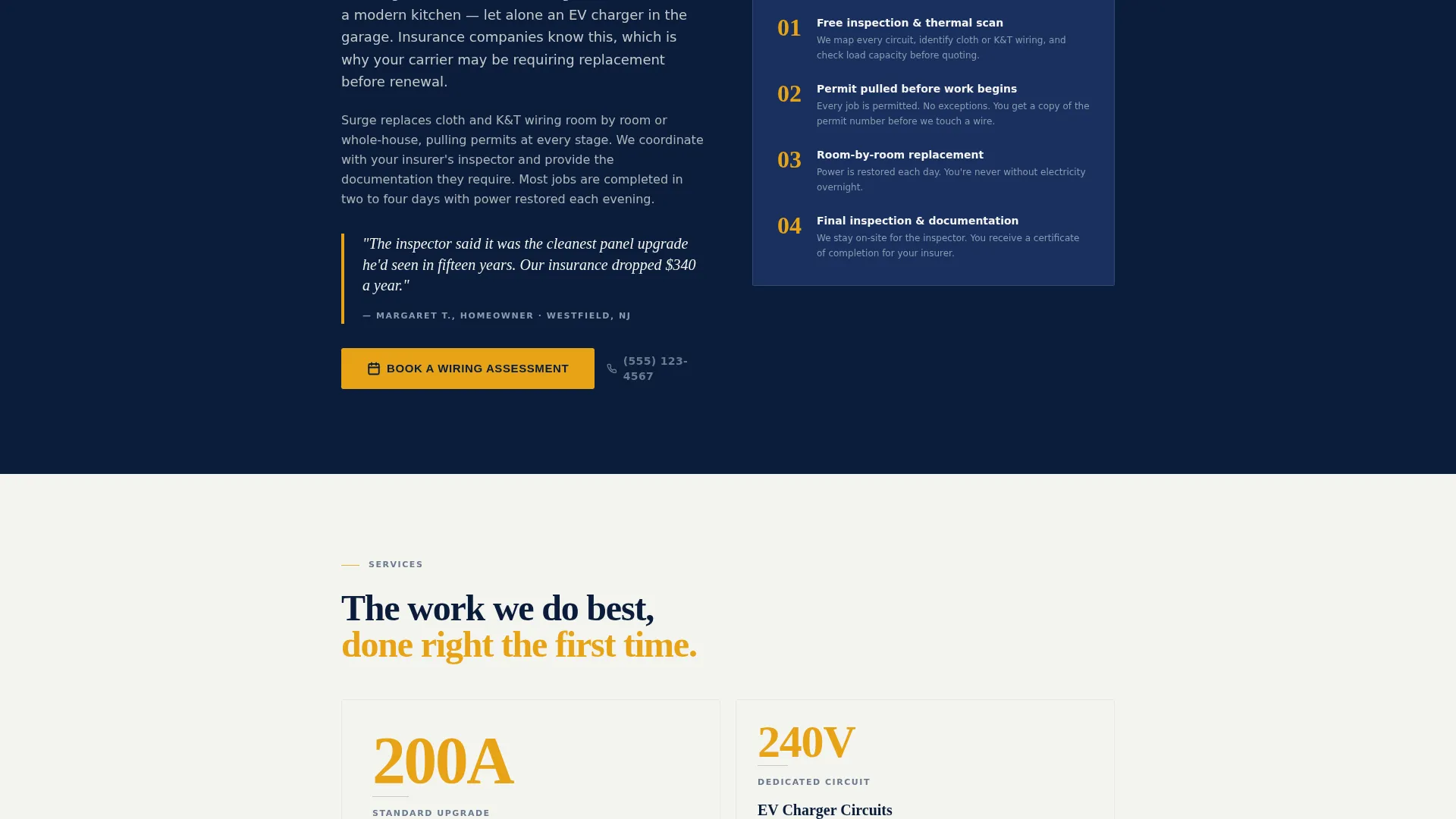 Electrician Landing Page Template for Local SEO