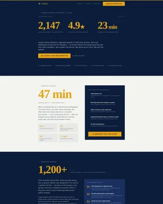 Electrician Landing Page Template for Local SEO