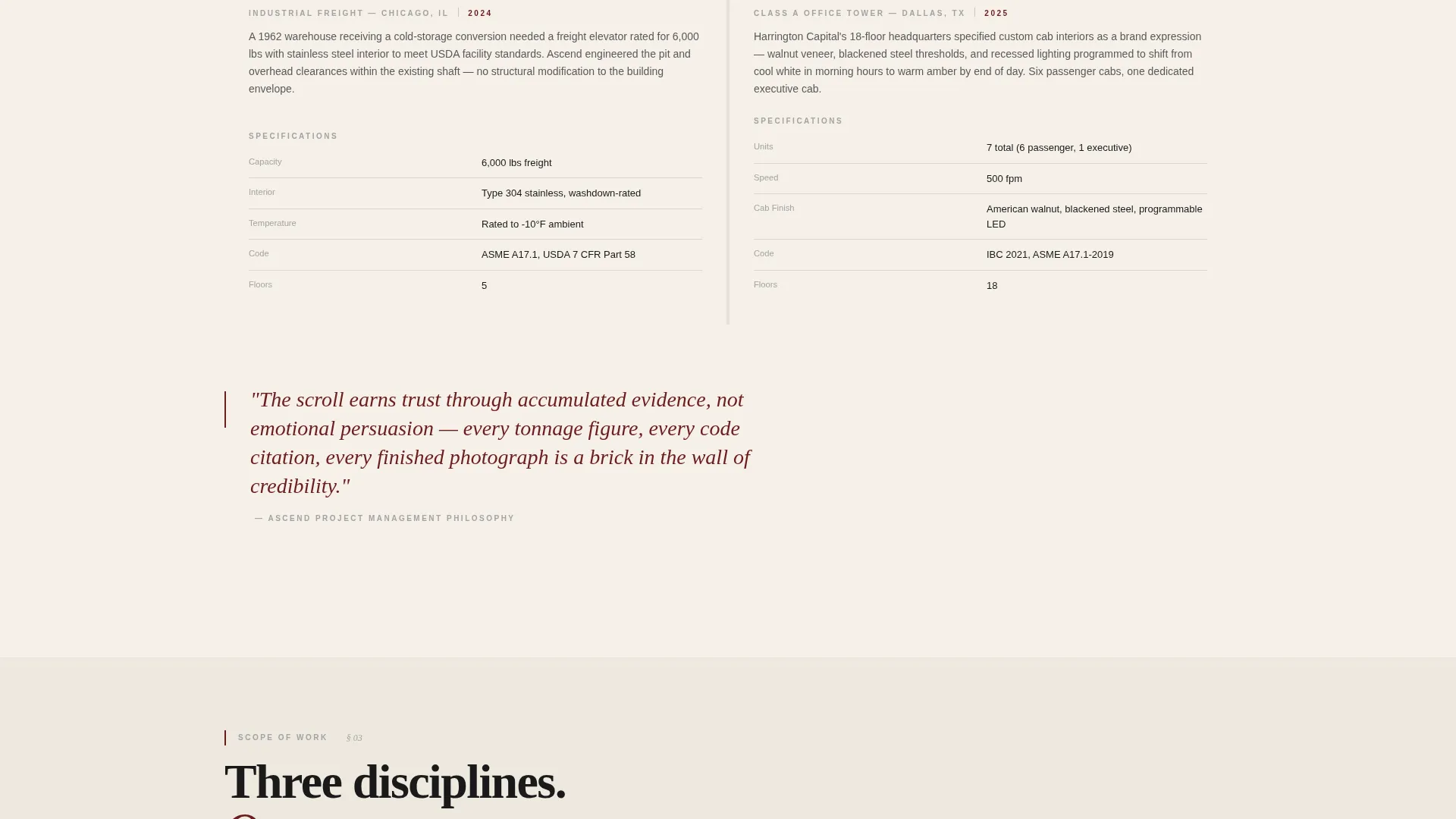 Elevator Installer B2B Landing Page Template