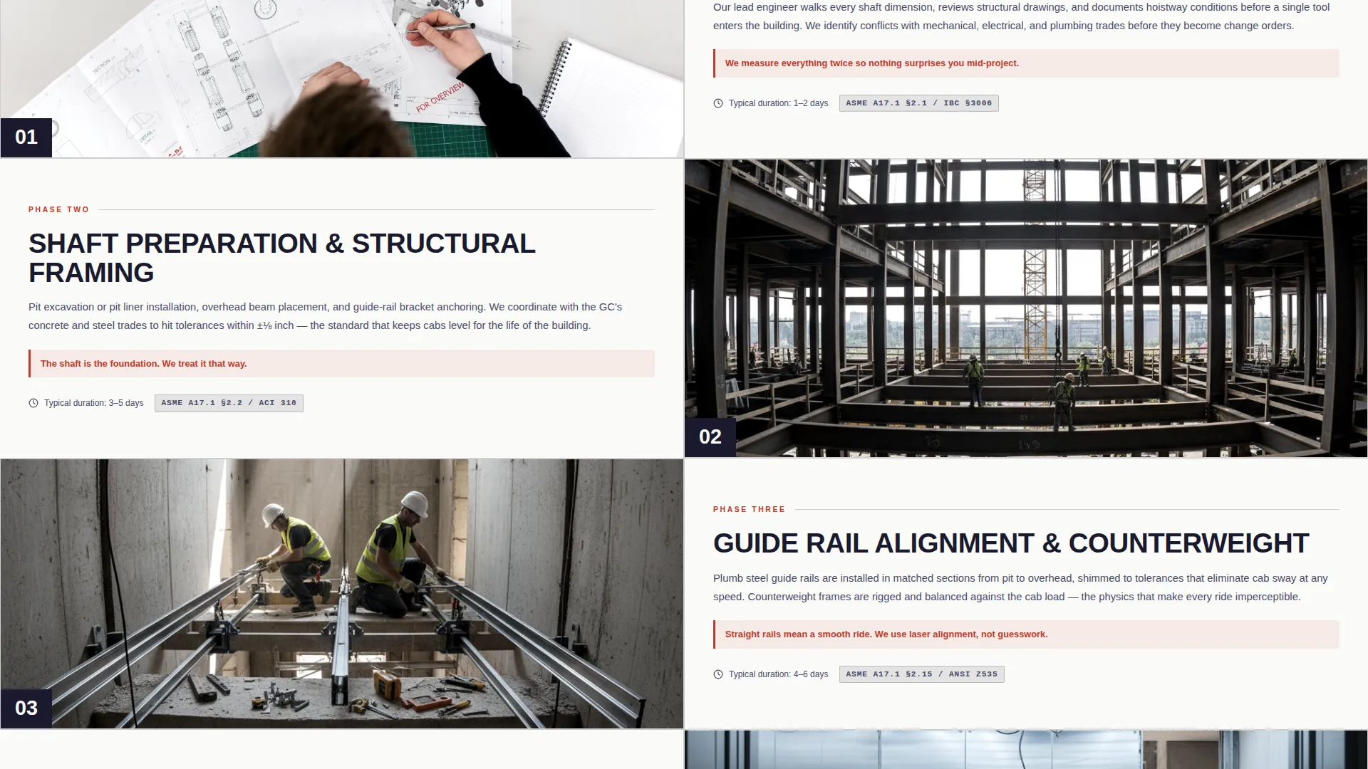 Elevator Installer Service Area Landing Page Template