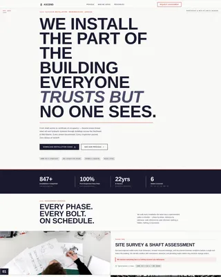 Elevator Installer Service Area Landing Page Template