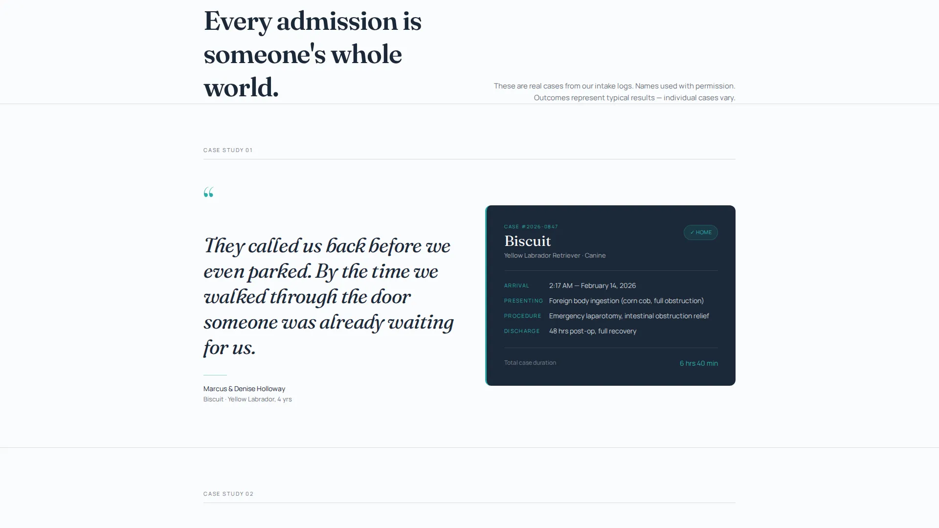 Urgent Animal Care Landing Page Template