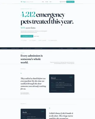 Urgent Animal Care Landing Page Template