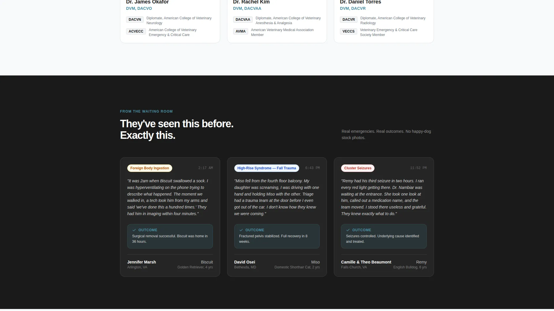 Emergency Pet Hospital Landing Page Template