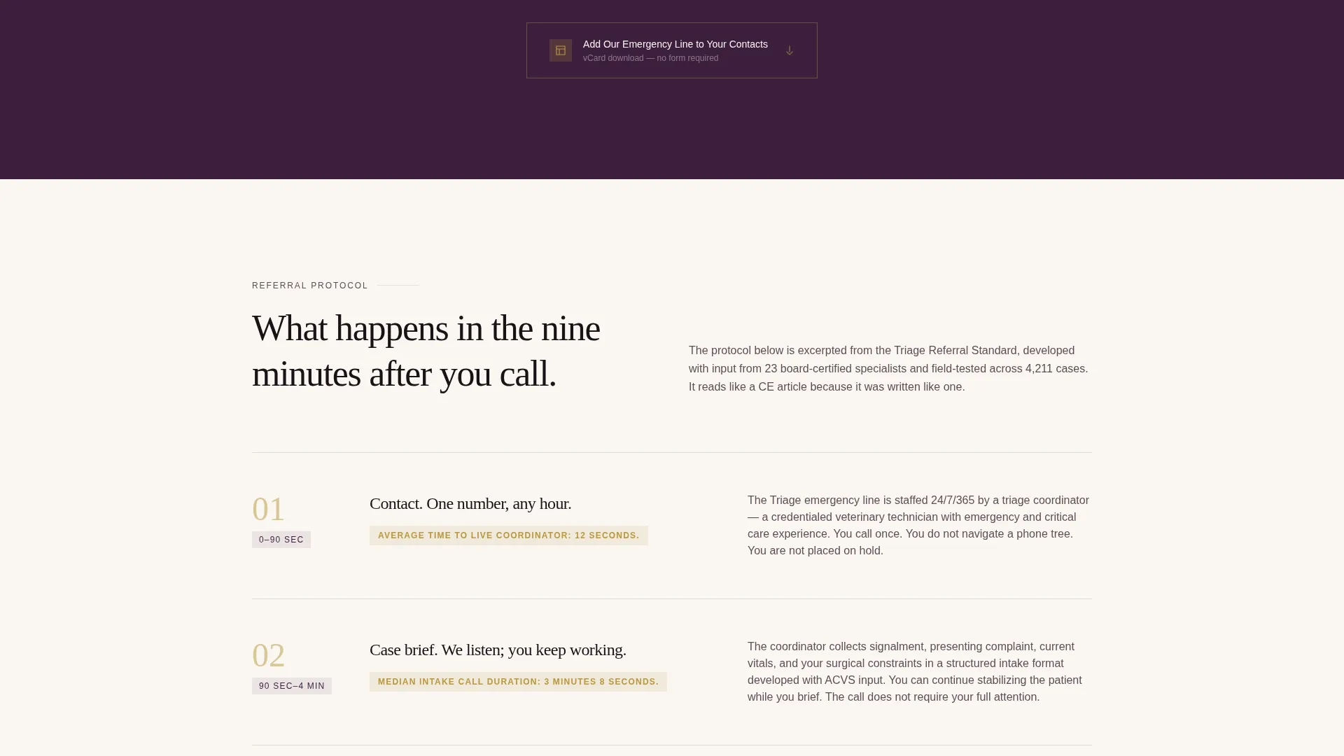 Emergency Vet Referral Program Landing Page Template
