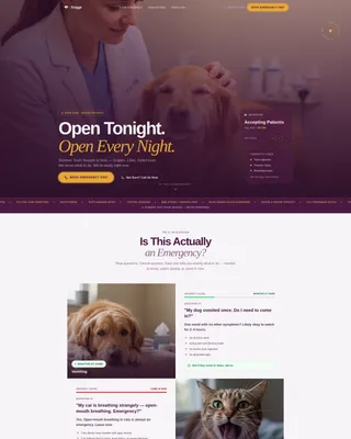 Emergency Vet Booking Landing Page Template