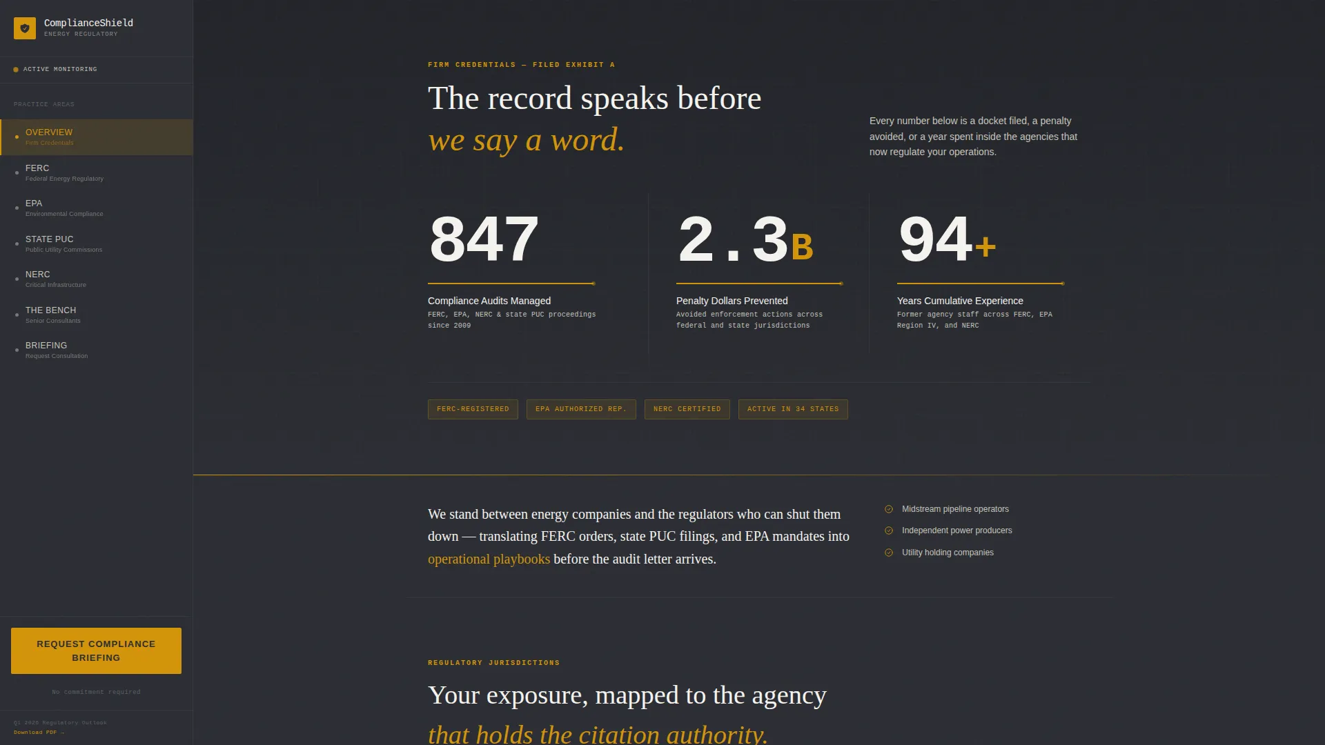 Energy Compliance Consultant Landing Page Template