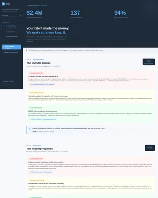 Specialist Entertainment Consulting Appointment Booking Website Template