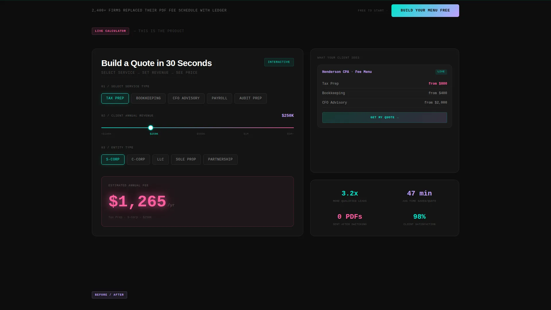 Accounting Digital Presence Pricing & Packages Website Template