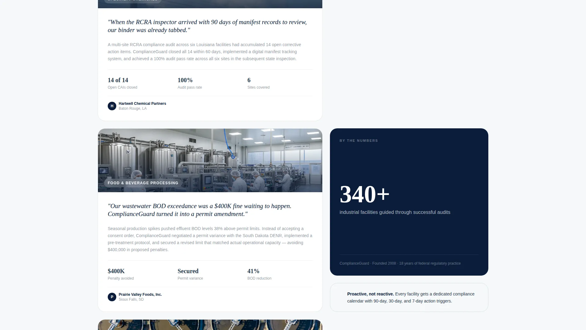 Environmental Compliance Consultancy Landing Page